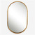 Antique Oval Wall Mirror - 32" - Gold - IMAGE 1