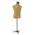 72" Beige and Brown Modern Male Body Form with Cast Iron Pedestal Base - IMAGE 1