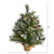 2’ Pre-Lit Frosted Pinecones and Burlap Artificial Christmas Tree, Clear LED Lights - IMAGE 2