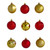 Shatterproof 3-Finish Christmas Ball Ornaments - 2" (60mm) - Red and Gold - 101ct - IMAGE 1