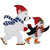41.25" Lighted Ice Skating Polar Bear and Penguin Outdoor Christmas Decoration - IMAGE 1