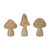 Wicker Basketweave Etched Mushroom Figurines - 8.25" - Beige - Set of 3 - IMAGE 2
