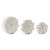 Antique Style Round Flower Tabletop Figurines - 7" - White - Set of 3 - IMAGE 1
