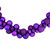 3-Finish Shatterproof Ball Christmas Garland - 6' x 3.5" - Purple - Unlit - IMAGE 5