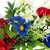 Carnations and Daisies Patriotic Wreath - 20" - Red, White and Blue - IMAGE 5