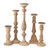 Vintage Style Wooden Candleholders - 22" - Brown - Set of 5 - IMAGE 1