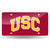 12" Red and Yellow College Southern California Trojans Tag - IMAGE 1