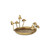 Distressed Catchall Mushroom Tabletop Tray Gold - 6" - IMAGE 5