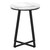 Round Marble Accent Table - 21.75" - White and Black - IMAGE 1