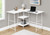 L-Shaped Metal Computer Desk with Shelves - 47.25" - White - IMAGE 2