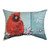 Cardinal Bird Climaweave Rectangular Throw Pillow - 18" - Red and Blue - IMAGE 1