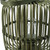 Vintage Style Bamboo Candle Lantern - 17" - Green