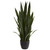 35" Artificial Sansevieria Plant with Black Planter - IMAGE 1