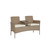 Outdoor Patio Wicker Loveseat with Cushion - 55" - Brown and Beige - IMAGE 2