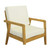 4pc Loveseat with Cocktail Table and Chairs Outdoor Patio Set - 47" - Cream - IMAGE 2