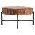 Natural Mango Wood Round Coffee Table - 33" - Brown and Black - IMAGE 3
