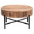 Natural Mango Wood Round Coffee Table - 33" - Brown and Black - IMAGE 4