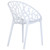 31" White Glossy Stackable Outdoor Patio Dining Chair - IMAGE 2