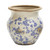 10.5" Tuscan Ceramic Blue Scroll Urn Vase - IMAGE 1