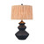Geometric Table Lamp with Drum Shade - 27" - Matte Black - IMAGE 1