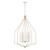 6-Light Coastal Hanging Pendant Ceiling Fixture - 44.25'' - Beige and White - IMAGE 1