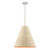 Textured Abaca Rope Hanging Pendant Ceiling Light Fixture - 25" - Beige and White - IMAGE 1