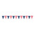 Patriotic Striped and Stars Party Banner - 84" - Multicolored - Club Pack of 12 - IMAGE 1