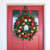 30" Battery Operated Green Scarlet Hydrangea LED Artificial Christmas Wreath - White Lights - IMAGE 4