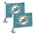 Set of 2 NFL Miami Dolphins Ambassador Car Flags 6" x 4" - IMAGE 1