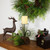 Pine Cones and Jingle Bell Christmas Pillar Candle Holder - 10" - IMAGE 3