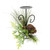 Pine Cones and Jingle Bell Christmas Pillar Candle Holder - 10" - IMAGE 4
