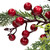 Holly and Berries Christmas Pillar Candle Holder with Pine Cones - 28"