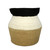 Seagrass Basket - 19.5" - Black, Beige and White - IMAGE 1