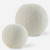 Textured Spherical Cushioned Ball Throw Pillows - 11" - Cream - Set of 2 - IMAGE 1