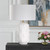 Solid Textured Table Lamp with Drum Shade - 26.25" - White - IMAGE 5