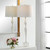 Slender Table Lamp with Tapered Drum Shade - 36" - White and Clear - IMAGE 2