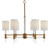 6 Light Welkin Round Ceiling Chandelier - 30" - Gold and silver - IMAGE 1