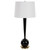 Sleek Body Table Lamp with Tapered Drum Shade - 35" - Black and White - IMAGE 4