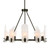 10 Light Ellipse Ceiling Chandelier - 28" - Bronze and White - IMAGE 1