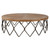 Chain Link Wooden Coffee Accent Table - 54" - Brown and Bronze Tone - IMAGE 1