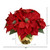 11" Poinsettia Artificial Floral Arrangement in Gold Vase - IMAGE 3