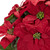 18" Red Poinsettia Silk Christmas Artificial Floral Arrangement with Rattan Vase - IMAGE 2