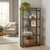 Handmade Five Tier Foldable Corner Shelf - 60.25" - Brown and Gray - IMAGE 1