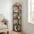 Handmade Five Tier Foldable Corner Shelf - 61.75" - Brown and Gray - IMAGE 3