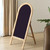 Rattan Wrapped Curved Standing Chalkboard - 32" - Brown and Black - IMAGE 3