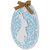 Easter Egg with Bunny and Burlap Bow Wooden Wall Decoration - 9.5" - Blue - IMAGE 4