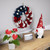 Wooden Roses Floral Flag Patriotic Wreath - 15" - IMAGE 3