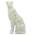 Ceramic Sitting Leopard Figurine - 11.25" - White and Gold - IMAGE 4