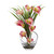 15.5" Pink Calla Lily Flower and Grass Artificial Arrangement in Vase - IMAGE 1