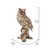 13.5" Eagle Owl on a Tree Stump Driftwood Outdoor Garden Statue - IMAGE 4
